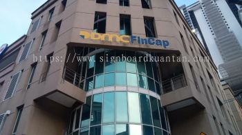 DMC FINCAP OUTDOOR ALUMINIUM BIG CONCEAL 3D LED BOX UP FRONTLIT LETTERING SIGNAGE SIGNBOARD AT