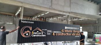 G INTERIOR DESIGN & CONSTRUCTION SIGNBOARD AT KEMAMAN