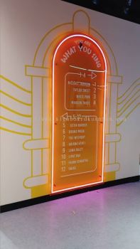 MODERN LED NEON DIRECTIONAL SIGNAGE DESIGN SERVICES AT MAYANG MALL KUALA TERENGGANU MALAYSIA