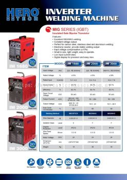 HERO INVERTER WELDING MACHINE IM-1680/IM-2000/IM-3000