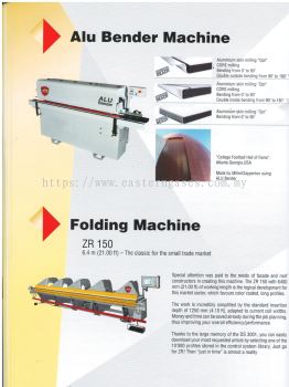 ALU BENDER MACHINE/FOLDING MACHINE ZR 150