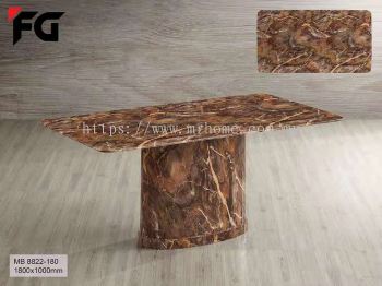 1.8M RECTANGLE 6 SEATER MARBLE TABLE