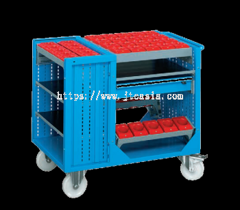 Tool Storage System- Tool Storage Trolley With 8 Tool Carriers 