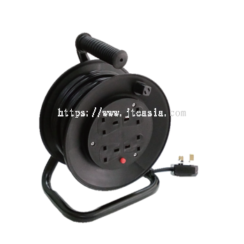 4 Way Industrial Cable Reels with ELCB - 220V x 15M - GB Standard