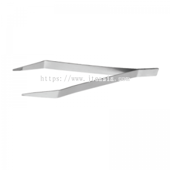 EXCELMANS 18308 Stainless Steel Tweezers, Flat Nose