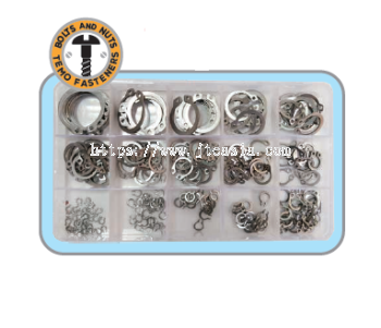 225pc Stainless Steel External Circlip Set