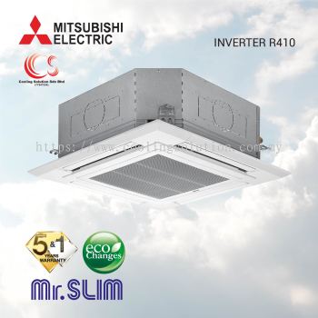 (PLY-SP18EA) MITSUBISHI CASSETTE INVERTER R410 2.0HP- 4.0HP Air Conditioner/ Aircond