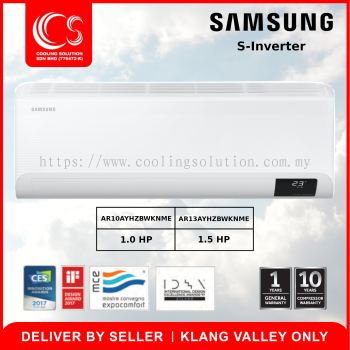 Samsung Inverter R32 1.0HP/1.5HP AR10/13AYHZBWKNME Air Conditioner S-Inverter Deliver by Seller (Klang Valley area only)