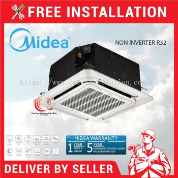 Midea Cassette Non-Inverter R32 1.5HP MCD-18CRN8 Air Conditioner/ Aircond (Deliver by seller within Klang Valley area)