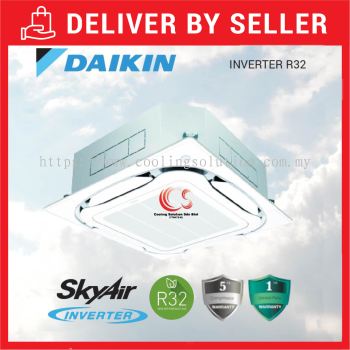 DAIKIN CASSETTE INVERTER WHITE R32 4HP FCF100C/RZF100CY Air Conditioner/ Aircond (Deliver by seller within Klang Valley area)