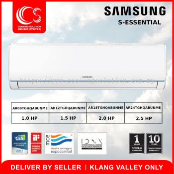 Samsung Non-Inverter R32 1.0HP/1.5HP/2.0HP/2.5HP AR09TGHQABUNME/ 12TGHQABUNME/ 18TGHQABUNME /24TGHQABUNME Air Conditioner S-Essential Deliver by Seller (Klang Valley area only)