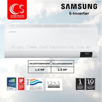 Samsung Inverter R32 1.0HP/1.5HP AR10AYHZBWKNME / AR13AYHZBWKNME Air Conditioner S-Inverter