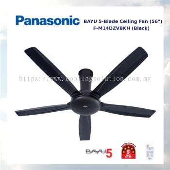 Ceiling Fan Panasonic BAYU 5-Blade (56'') F-M14DZVBKH 5 STAR RATING (BLACK)