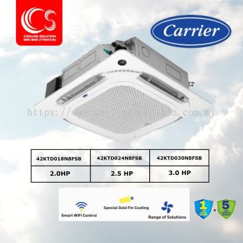 Carrier Light Commercial Four Way Cassette Air Conditioner 42KTD018N8FSB/ 42KTD024N8FSB/ 42KTD030N8FSB