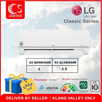 LG Dual Cool Classic Series S3-Q09WA5AB / S3-Q12WA5AB (Klang Valley Area Only)