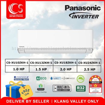 Panasonic 1.0HP/1.5HP/2.0HP/2.5HP x-Premium Inverter R32 Air Conditioner / Air Cond CS-XU10ZKH/13ZKH/18ZKH/24ZKH + NANOE Technology + AEROWING + Intelligent AUTO Mode Deliver by Seller (Klang Valley area only)