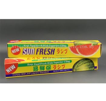 (717) Food Wrap Film [ 30cm x 30meter ] Sun Fresh - Household PVC Food Wrap Cling Film