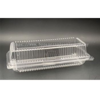OPS - H16L - BENXON Plastic Tray with Lock [ 50pcs ] Bakery Disposable Plastic Clear Food Box - Bekas Makanan - H 16 L