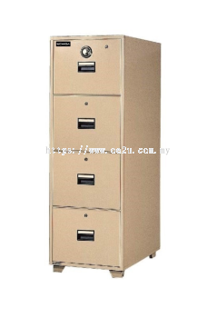UCHIDA 4 Drawer Fire Resistant Filing Cabinet (B4-4D)_340kg