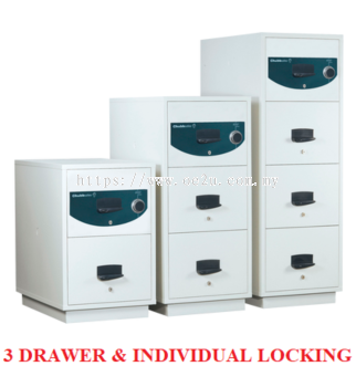 Chubbsafes 3 Drawer RPF Cabinet 9000 (Individual Locking)_290kg