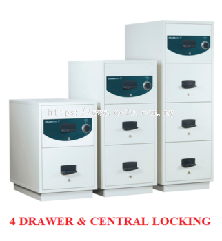Chubbsafes 4 Drawer RPF Cabinet 9000 (Central Locking)_370kg
