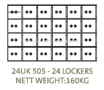 Chubbsafes Safe Deposit Locker - 24 Lockers (24 UK 505)_160kg