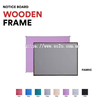 Classic Wooden Frame Notice Board (Fabric Board)