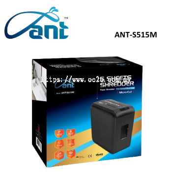 ANT-S515M Micro Cut Personal Shredder (Shred Capacity: 5 Sheets, Micro Cut: 2x12mm, Bin Capacity: 15 Liters)