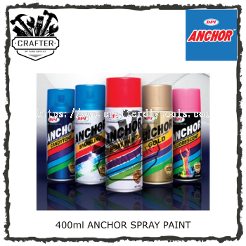 ANCHOR Spray Paint / Aerosol Spray / Premium Colour 400ml ( 3P * Silver / 8P ** Gold )