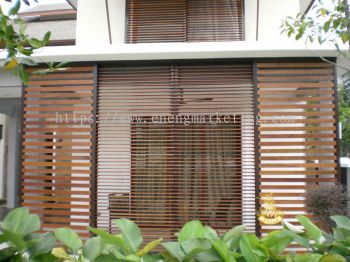 MSDG 03- Mild Steel Combination Chengal Timber Grille