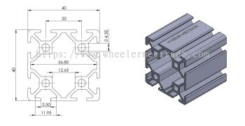 Aluminium Profile 40 x 40 (P5 Series)