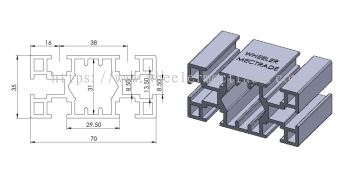 Aluminium Profile 35 x 70