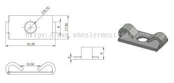 C Connector for Aluminium Profile P8 Series 