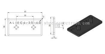 End Cap for Alu Profile 30 x 60