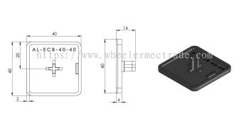 End Cap for Alu Profile 40 x 40 