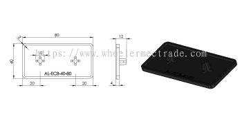 End Cap for Alu Profile 40 x 80