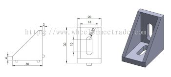 L Bracket for Alu Profile 20 x 20 AL02