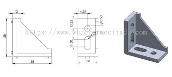 L Bracket for Alu Profile 30 x 60 