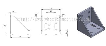 L Bracket for Alu Profile 80 x 80