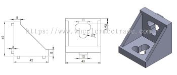 L Bracket for Alu Profile 45 x 45