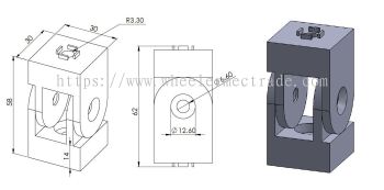 Pivot Joint for Alu Profile P6 Series 