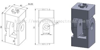 Pivot Joint for Alu Profile P8 Series