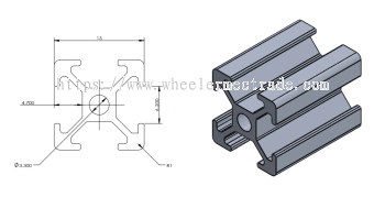 T Slot Aluminum Profile 15 x 15 P4 Series