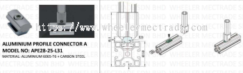 APE28-25-L31 ALUMINIUM PROFILE CONNECTOR A