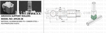 APE28-28 GROOVES SUPPORT ROLLERS