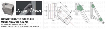 APJ-A45-AO CONNECTOR OUTER TYPE 45 DEG