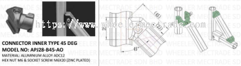 APJ-B45-AO CONNECTOR INNER TYPE 45 DEG