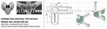 APJ-C90-AO CONNECTOR VERTICAL TYPE 90 DEG