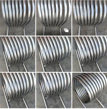Anti rust sus304l fully stainless steel cooling coil for food industrial water chiller