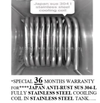 Kuala lumpur anti corrosion anti rust sus 304 fully stainless steel food grade water chiller.
